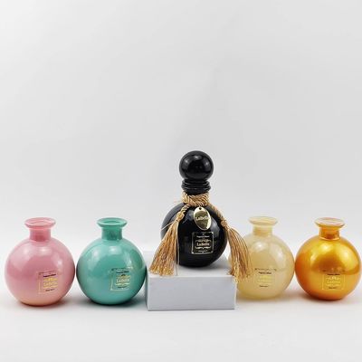 Transparent Spherical Perfume Bottle for Volatile Essential Oils Glass Base Material