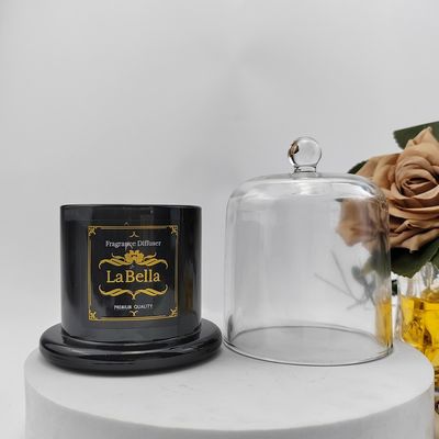 Support Customization Scented Candle 300ML Empty Glass Cup with Glass Body Material