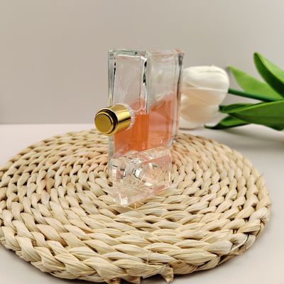 Acceptable Customer's Logo Glass Perfume Bottle with Customized Lid 30ml 50ml 100ml