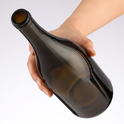 Customer Satisfaction 500ml/750ml Amber Empty Wine Glass Bottle with Lid