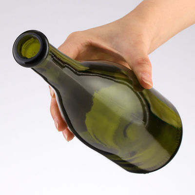 Customer Satisfaction 500ml/750ml Amber Empty Wine Glass Bottle with Lid