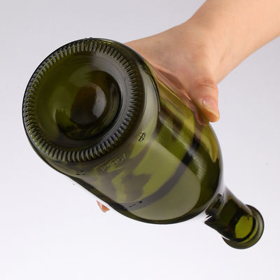 Customer Satisfaction 500ml/750ml Amber Empty Wine Glass Bottle with Lid