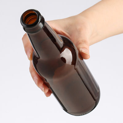 250ml 330ml 500ml 1L Empty Glass Beer Bottles Custom Amber Brown Blue with Crown Cap