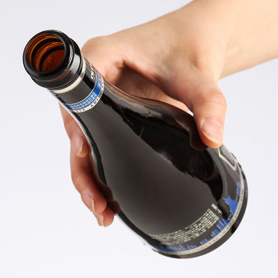 250ml 330ml 500ml 1L Empty Glass Beer Bottles Custom Amber Brown Blue with Crown Cap
