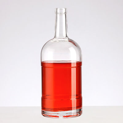 Wine Bottle 1L Clear Glass Bottle With Aluminum Cap Customized Logo