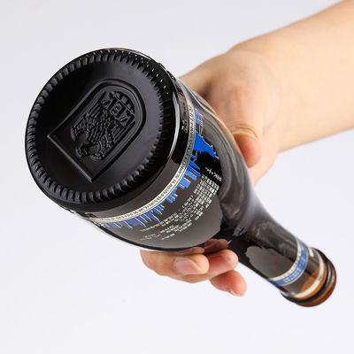250ml 330ml 500ml 1L Empty Glass Beer Bottles Custom Amber Brown Blue with Crown Cap
