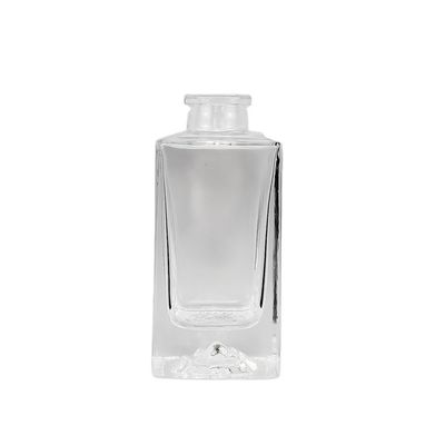 Round Glass Aromatherapy Reed Diffuser Bottles Perfume Rectangle Glass Bottle with Caps