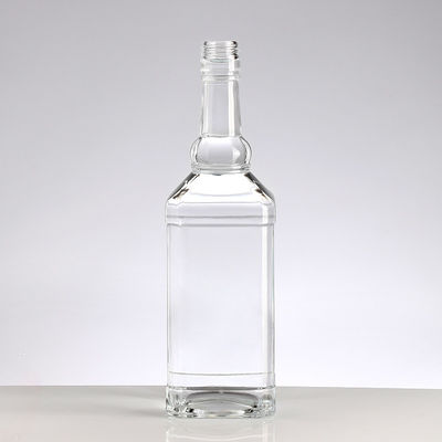 Clear 1L Square Glass Bottle for Alcohol Spirits Liquor Whisky Gin 750ml 1000ml 200ml