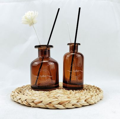 Round Cap Clear Glass 200ml Aromatherapy Bottle for Car and Room Diffuser