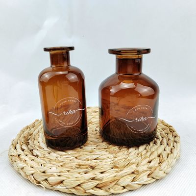 Round Cap Clear Glass 200ml Aromatherapy Bottle for Car and Room Diffuser