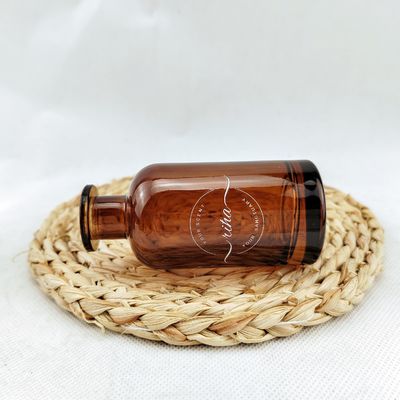Round Cap Clear Glass 200ml Aromatherapy Bottle for Car and Room Diffuser
