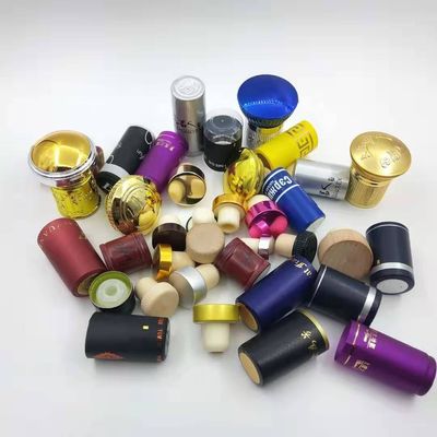 Whiskey Bottle Cap for Vodka Liquor Wine Brandy Fancy Aluminium T Cork Glass Stopper
