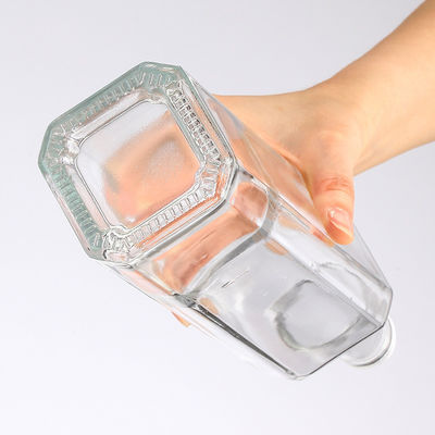 Glass Oil Bottle 500ml with Clear Collar Material and Customized Logo