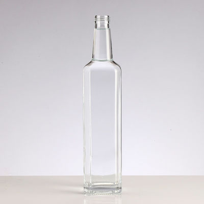Glass Oil Bottle 500ml with Clear Collar Material and Customized Logo