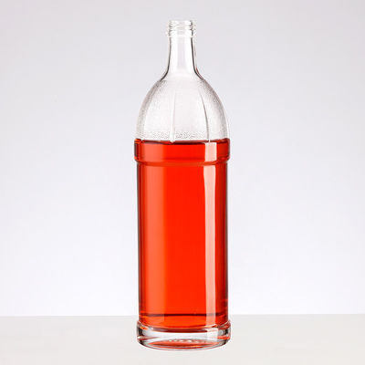 Round Cylinder Glass Beverage Bottle with Customized Logo and Sealing Cap Brush