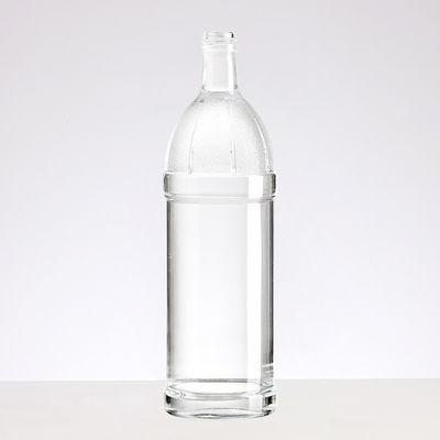 Round Cylinder Glass Beverage Bottle with Customized Logo and Sealing Cap Brush