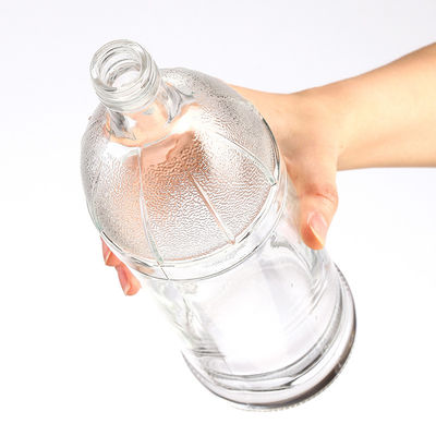 Round Cylinder Glass Beverage Bottle with Customized Logo and Sealing Cap Brush