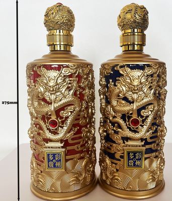 Provided Freely Glass Bottle Cover for Liquor Bottles Dragon and Phoenix Bottle Set