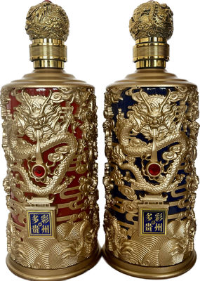 Provided Freely Glass Bottle Cover for Liquor Bottles Dragon and Phoenix Bottle Set