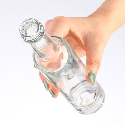 Clear 750ml Tequila Empty Wine Bottle with Lid and Hot Stamping Surface Handling Tesla