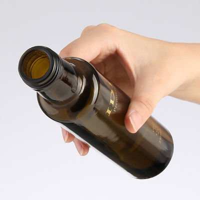 Clients' Specific Requirements Custom Logo Glass Bottle for Olive Oil 250ml 500ml Brown