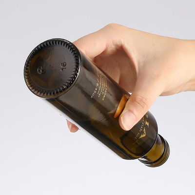 Clients' Specific Requirements Custom Logo Glass Bottle for Olive Oil 250ml 500ml Brown