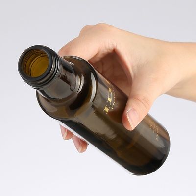 Clients' Specific Requirements Custom Logo Glass Bottle for Olive Oil 250ml 500ml Brown