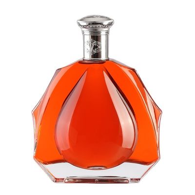 Clear Glass Cork Bottle for Gin Vodka Spirit Wine Juice Beer Beverage Liquor Hot Stamping