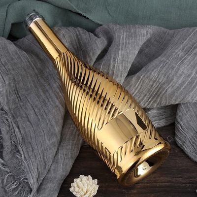 Customized Glass Products Clear Champagne Sparkling Wine 750ml Bottle with Stopper