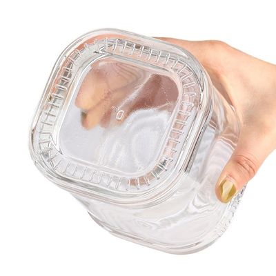 High Weight Square Clear Empty Glass Bottles for Liquor 250ml 500ml Extra Flint Embossed