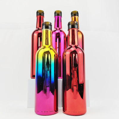 Collar Material Glass Bottle for Champagne 200ml 375ml 500ml 750ml Colorful Free Sample