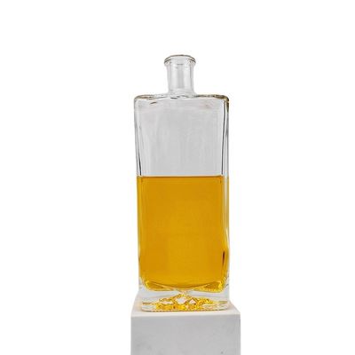 Customized 700ml 750ml Extra White Flint Glass Cylinder Long Neck Gin Rum Bottle for Beer
