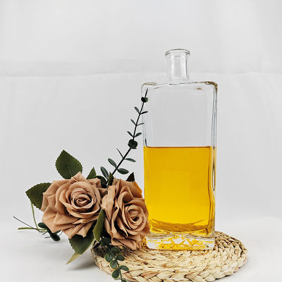 Customized 700ml 750ml Extra White Flint Glass Cylinder Long Neck Gin Rum Bottle for Beer