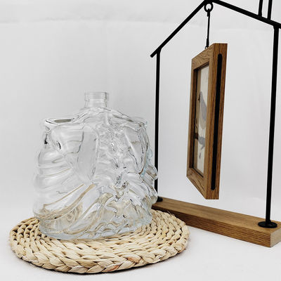 Glass Collar Material Custom Shape Bottle for Whiskey Vodka Rum Tequila Gin Spirit