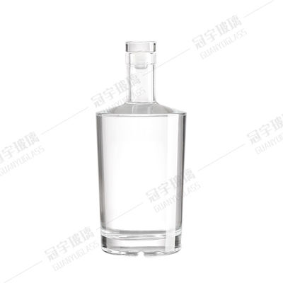 Base Material Glass Body Material Whiskey Bottle 500ml 750ml with Cork