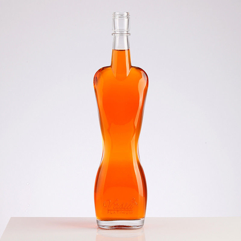 Whisky Spirit Glass Products Unique Shape Woman Body Glass Liquor Bottle for Liquor