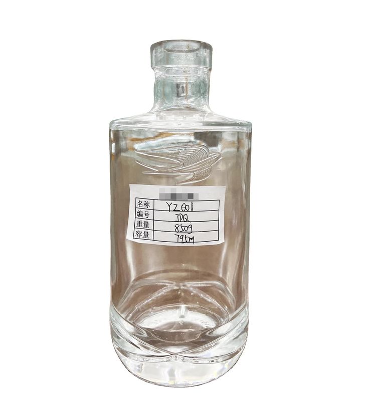 750ml Super Flint Jersey Glass Liquor Bottle with Cork Eco-friendly and Customizable