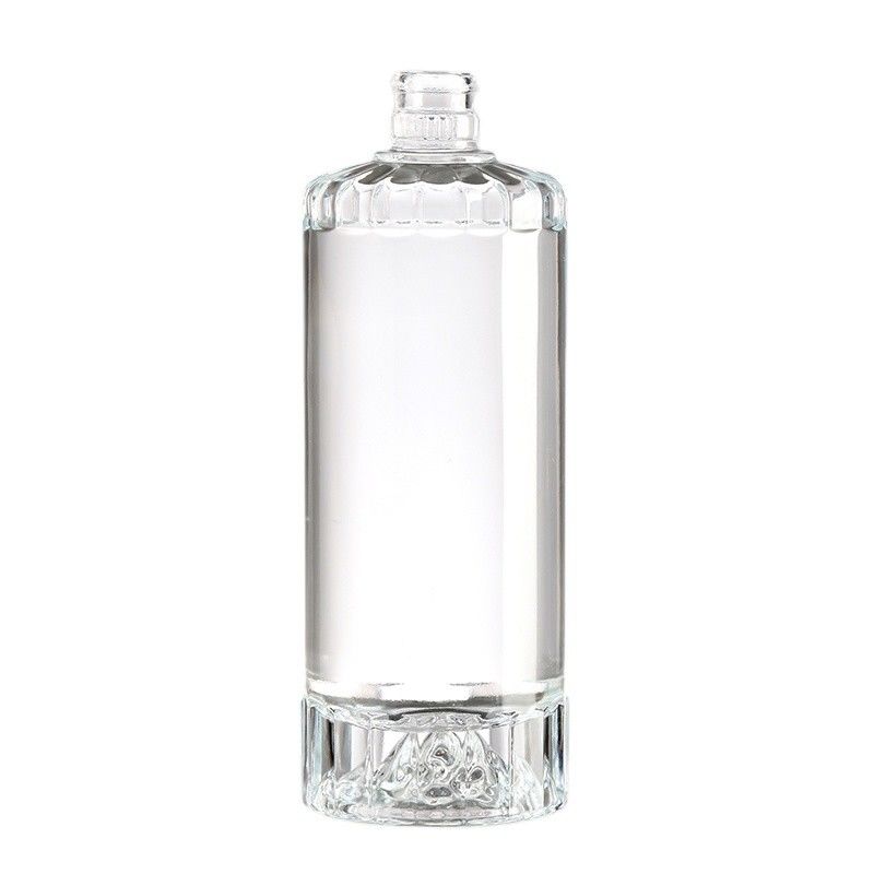 Customized Logo Acceptable Empty Clear Glass Liquor Bottle With Cork for Whisky
