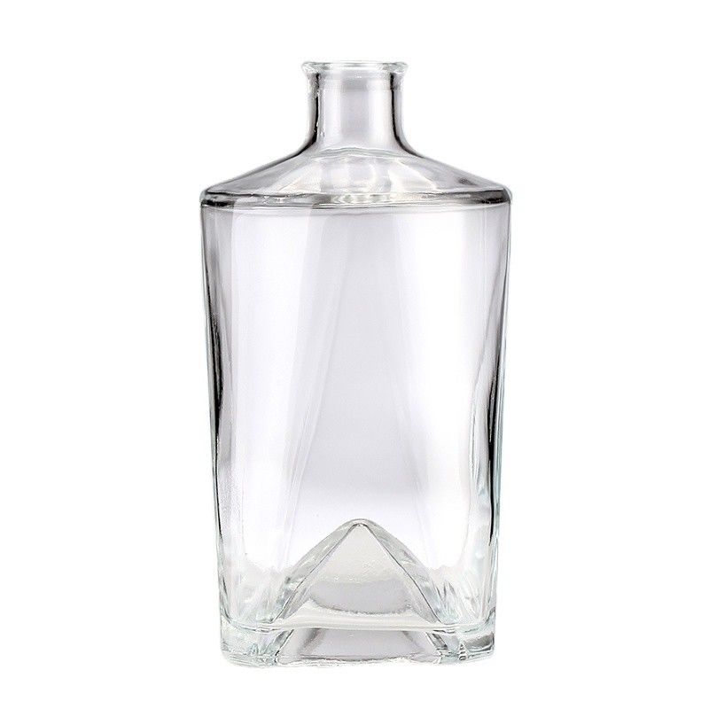 Clients' Specific Requirements 500ml Round Glass Wine Bottle with Square Bottom