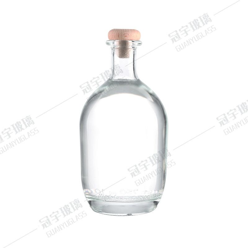 550ml Square Gin Tequila Rum Vodka Wine Liquor Glass Bottle Sale Clear and Customized