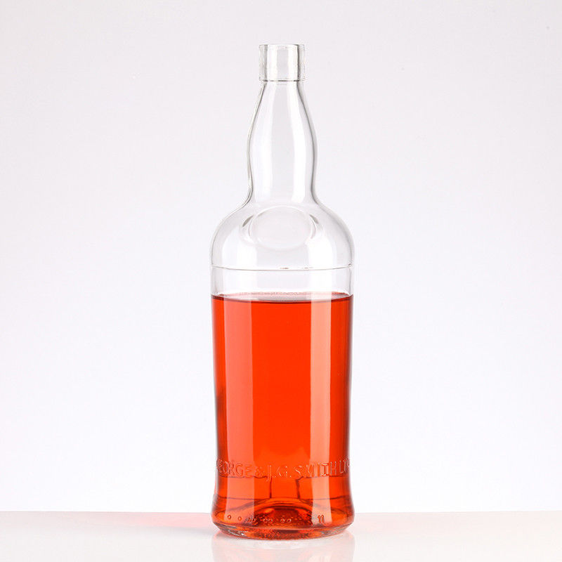 750ml Vodka Glass Bottle with Lid Finish and Customized Logo in Flint Glass