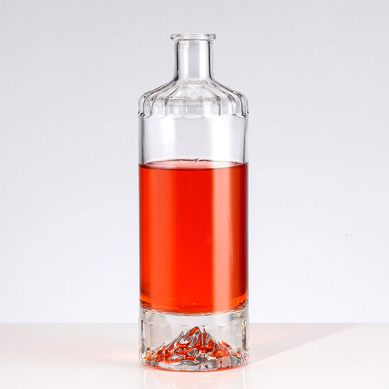 Base Material Glass Cork Sealing 200ml 375ml 500ml Clear Bottle for Gin Tequila Rum