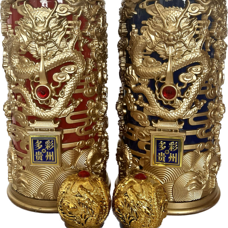 Provided Freely Glass Bottle Cover for Liquor Bottles Dragon and Phoenix Bottle Set