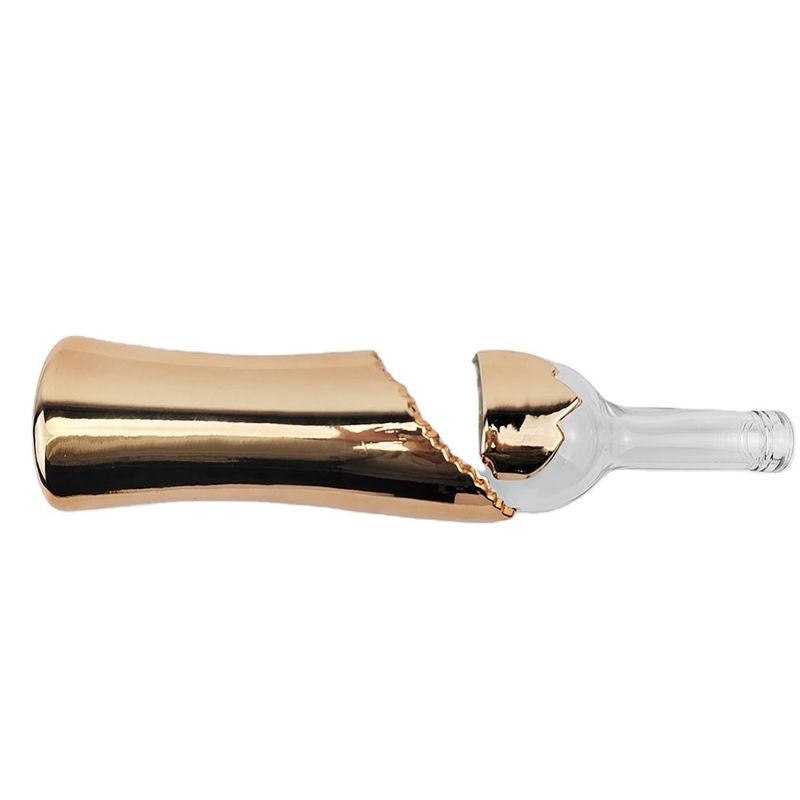 Collar Material Glass Tall Round Long Neck Glass Bottle Ice Wine 750ml 1L Made in Cork Top